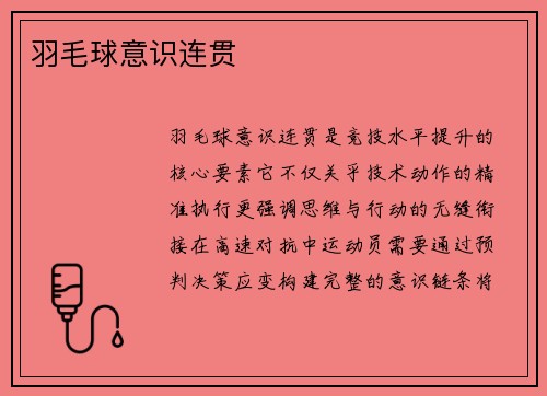 羽毛球意识连贯